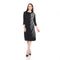 3/4 Sleeve Patched Pleated Dress - DR1024